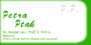 petra ptak business card